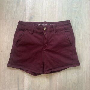 American Eagle Outfitters Women's Dark Red/Burgundy Shorts